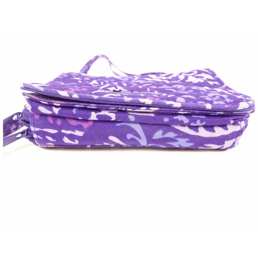 Vera Bradley Paisley Amethyst RFID All In One Crossbody Wallet/Wristlet - Picture 5 of 9